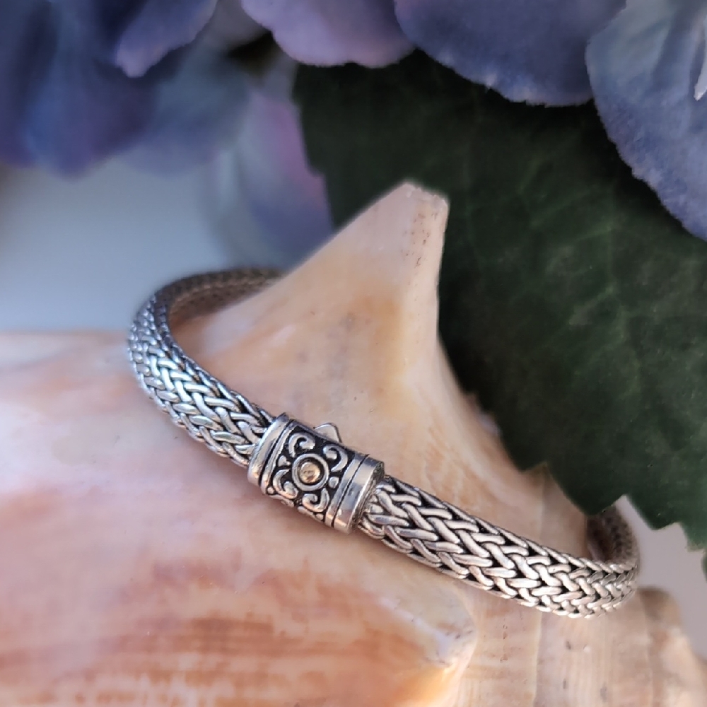 Elegant Silver&Gold Bali Bracelet